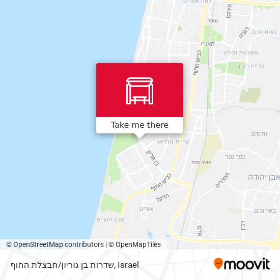 Карта שדרות בן גוריון/חבצלת החוף