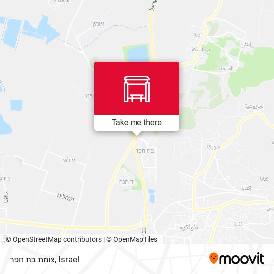 צומת בת חפר map