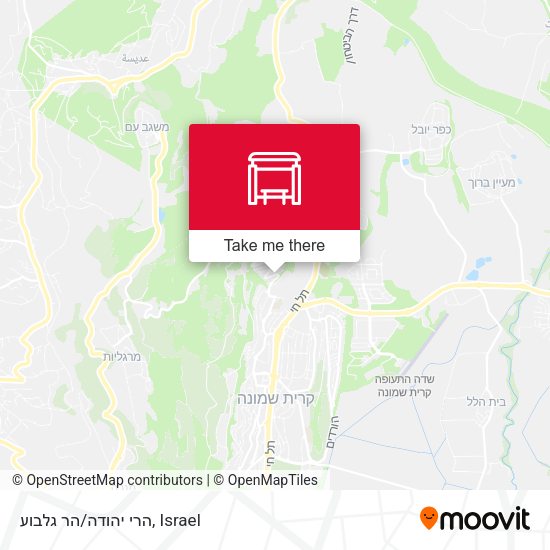 הרי יהודה/הר גלבוע map