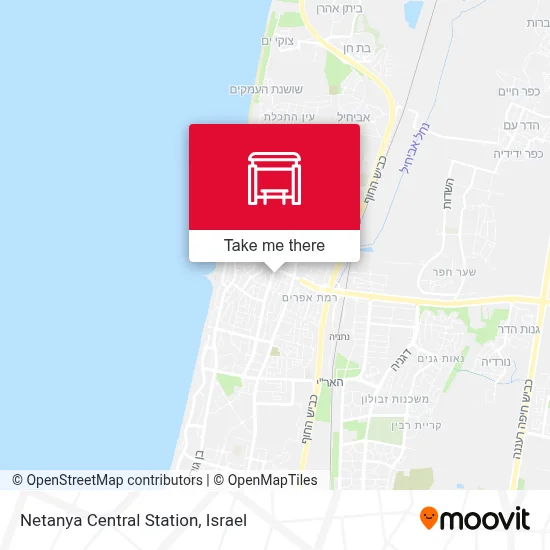 Netanya Central Station map