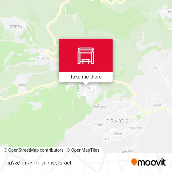 Карта שדרות הרי יהודה/שלמון