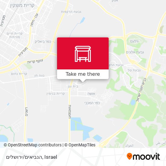הנביאים/ירושלים map