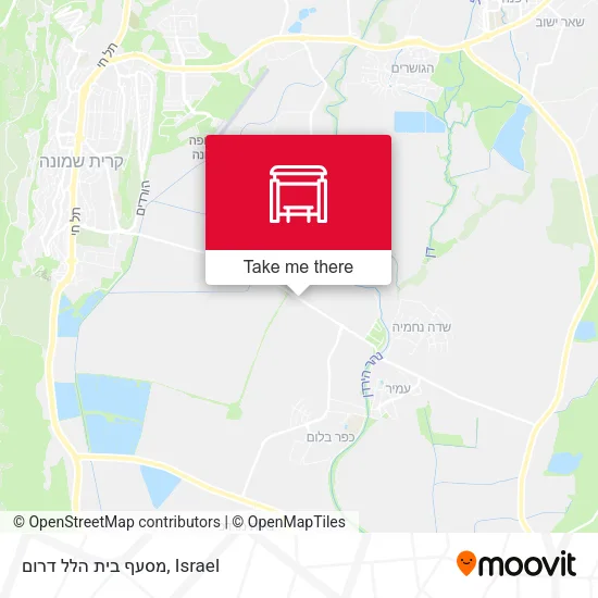 Карта מסעף בית הלל דרום
