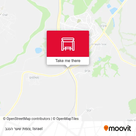 Карта צומת שער הנגב
