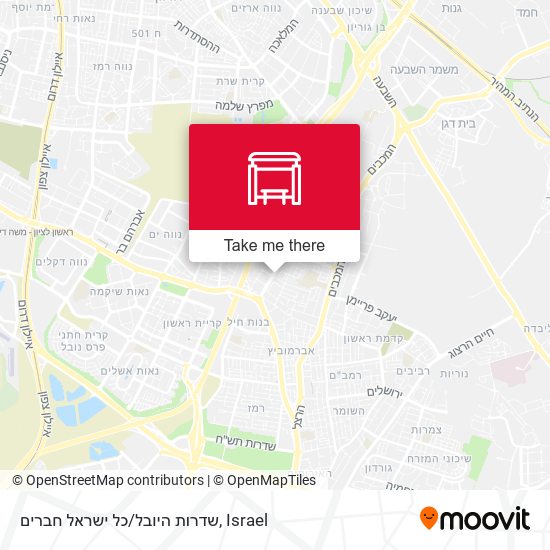 Карта שדרות היובל/כל ישראל חברים