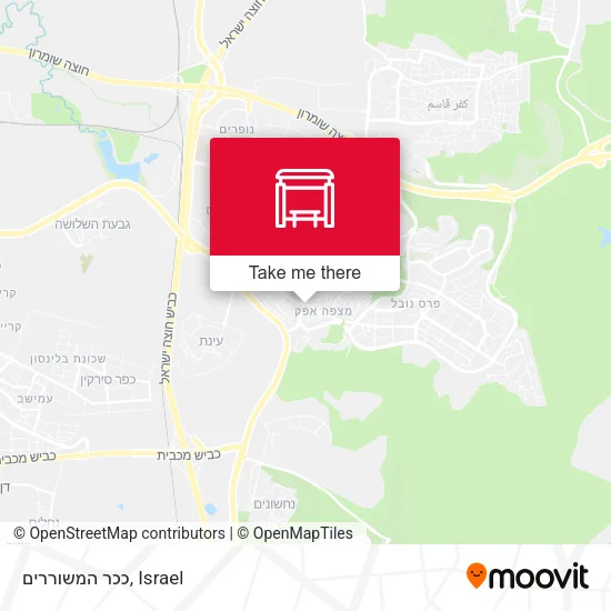 Карта ככר המשוררים