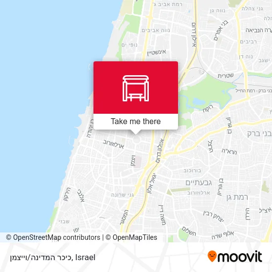 Карта כיכר המדינה/וייצמן