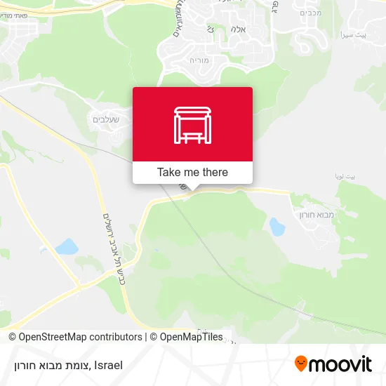 Карта צומת מבוא חורון