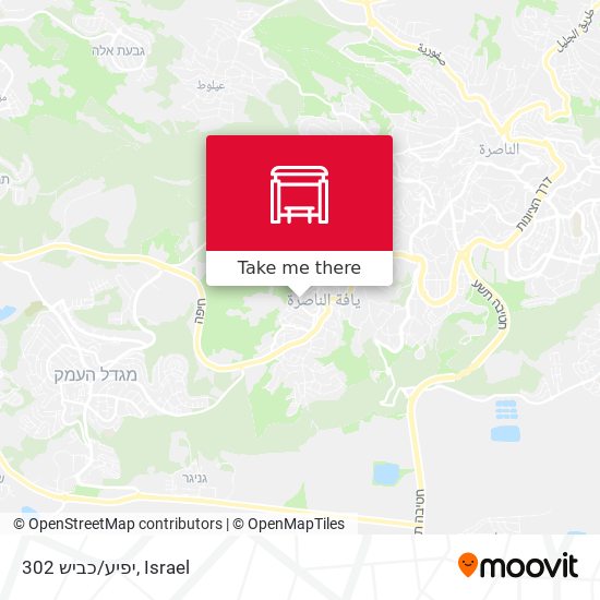יפיע/כביש 302 map