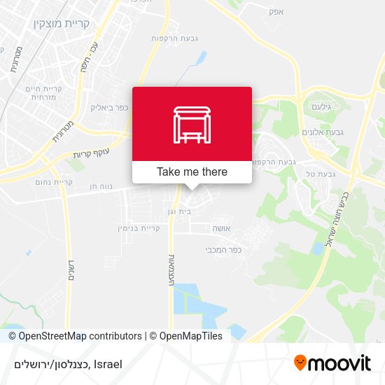 כצנלסון/ירושלים map