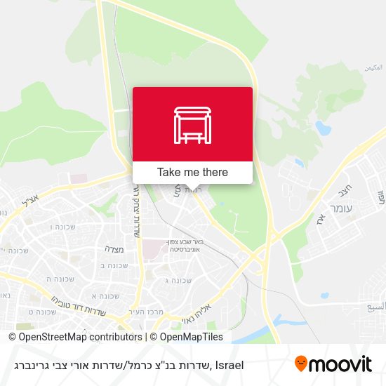שדרות בנ''צ כרמל / שדרות אורי צבי גרינברג map