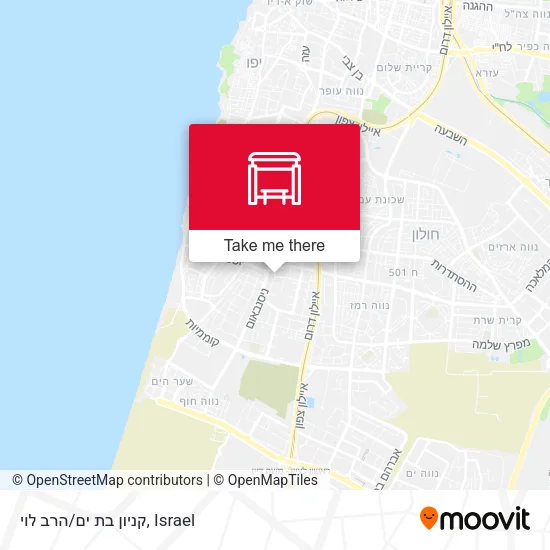 Карта קניון בת ים/הרב לוי