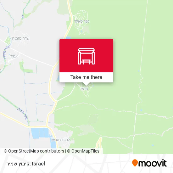 Карта קיבוץ שמיר