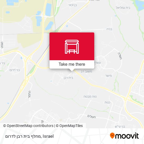 מחלף בית רבן לדרום map