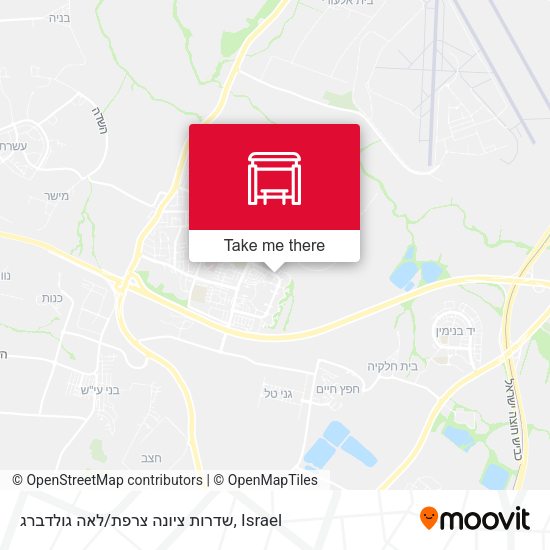 שדרות ציונה צרפת/לאה גולדברג map