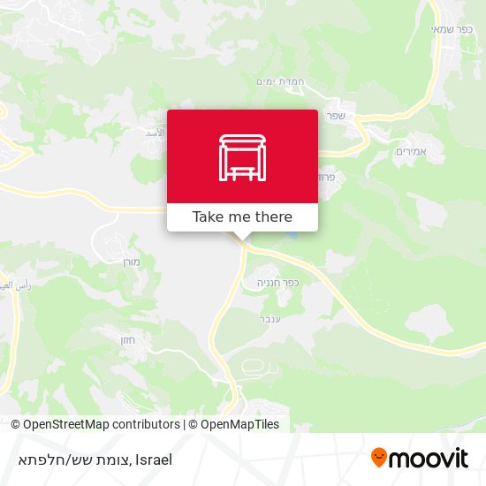 צומת שש/חלפתא map