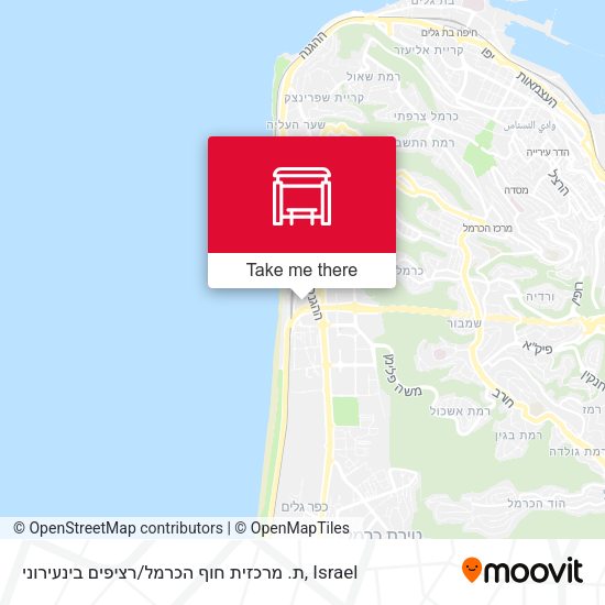 ת. מרכזית חוף הכרמל / רציפים בינעירוני map