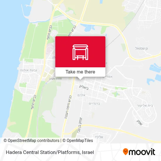 Hadera Central Station / Platforms map