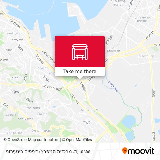 Карта ת. מרכזית המפרץ / רציפים בינעירוני