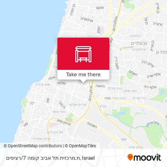 Карта ת.מרכזית תל אביב קומה 7/רציפים