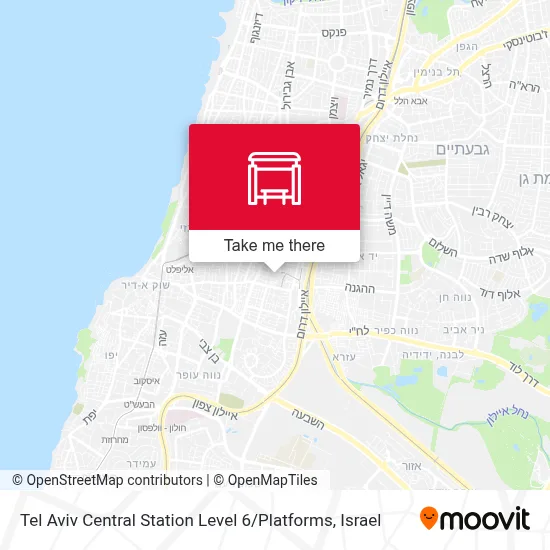 Tel Aviv Central Station Level 6 / Platforms map
