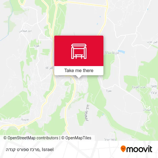 Карта מרכז ספורט קנדה