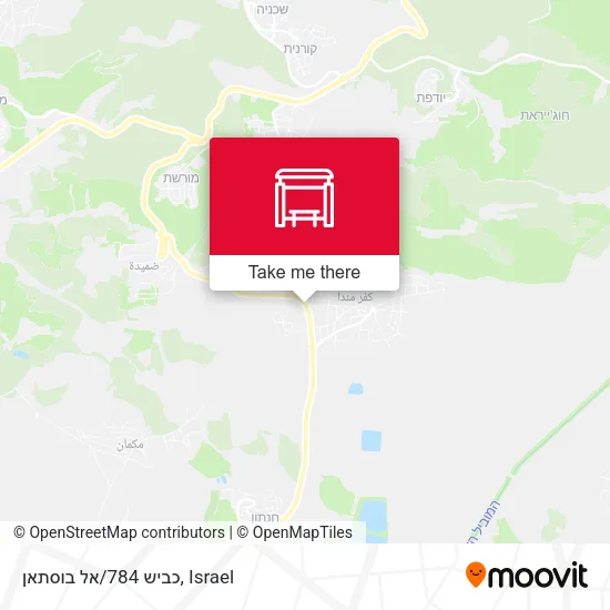 Карта כביש 784/אל בוסתאן