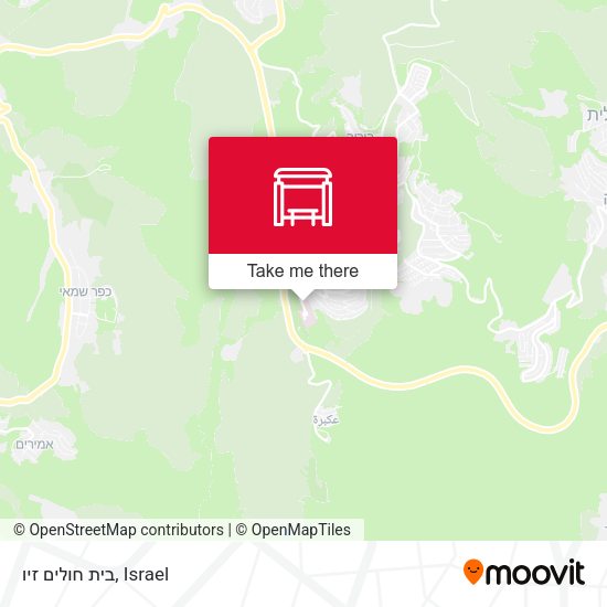 בית חולים זיו map
