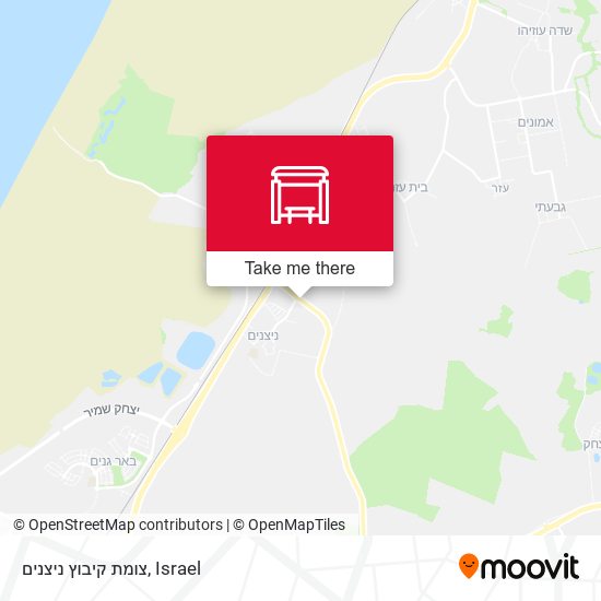 צומת קיבוץ ניצנים map