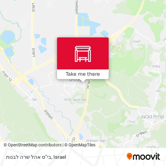 בי''ס אהל שרה לבנות map