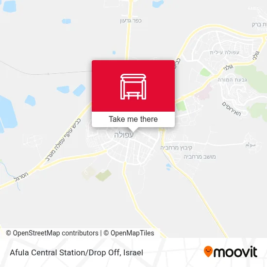 Afula Central Station/Drop Off map