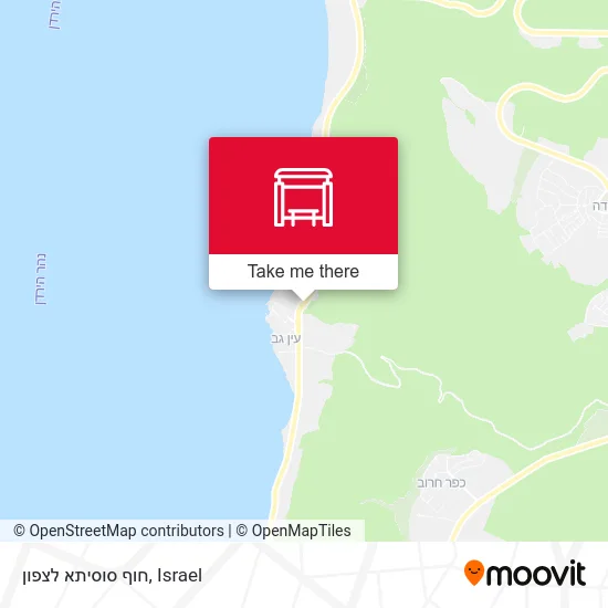 Карта חוף סוסיתא לצפון