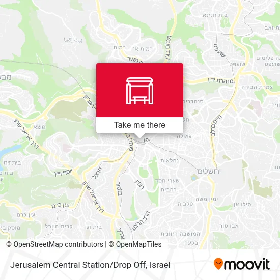 Jerusalem Central Station / Drop Off map