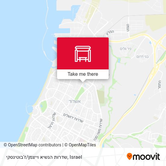 שדרות הנשיא וייצמן/ז'בוטינסקי map