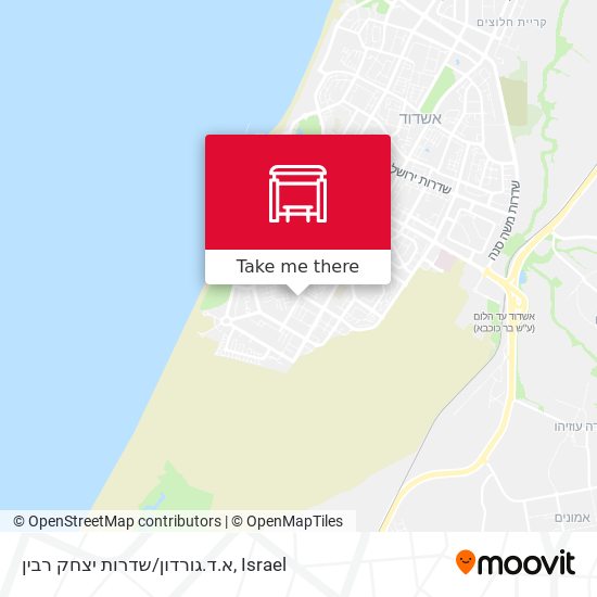 Карта א.ד.גורדון/שדרות יצחק רבין