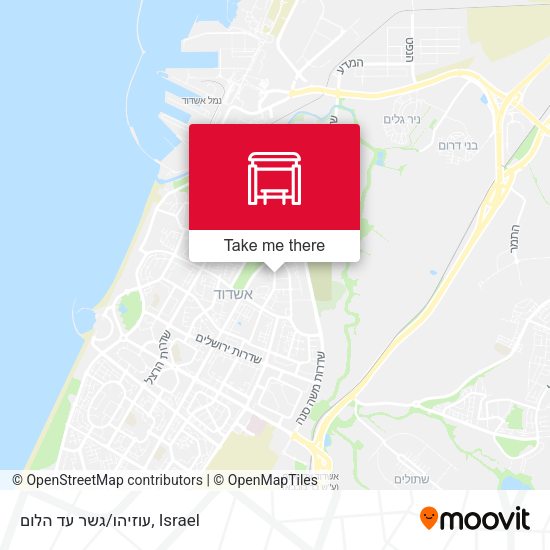 עוזיהו/גשר עד הלום map