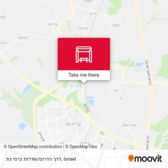 דרך הדרום/שדרות כרמי גת map