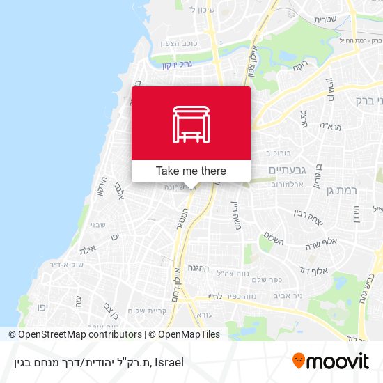 ת.רק''ל יהודית/דרך מנחם בגין map