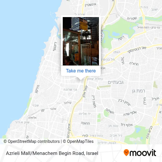 Azrieli Mall / Menachem Begin Road map