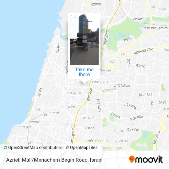 Azrieli Mall / Menachem Begin Road map
