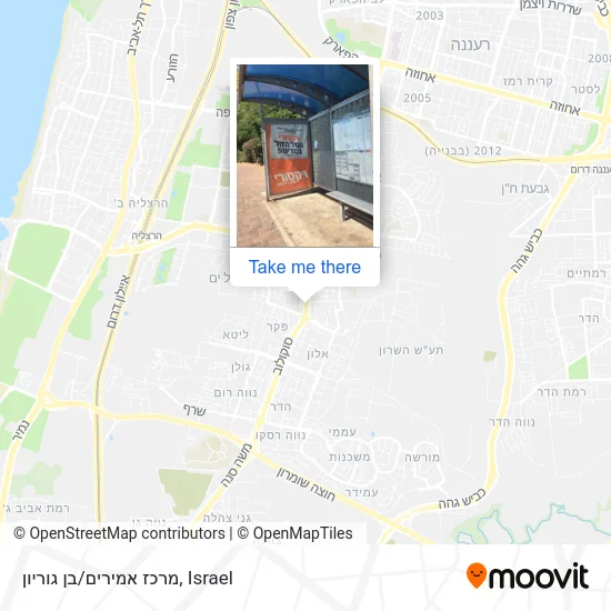 Карта מרכז אמירים/בן גוריון