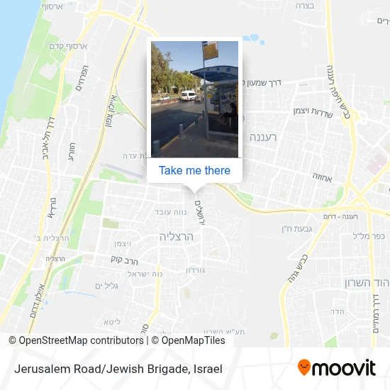 Jerusalem Road/Jewish Brigade map