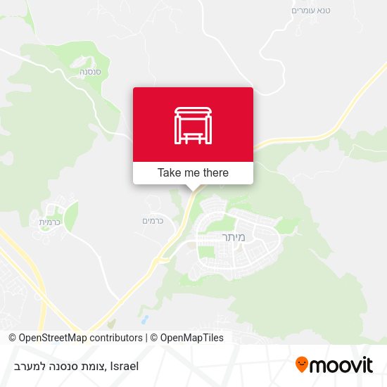 Карта צומת סנסנה למערב