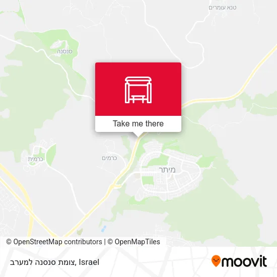 Карта צומת סנסנה למערב