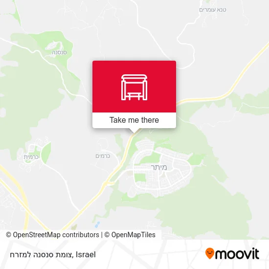 Карта צומת סנסנה למזרח