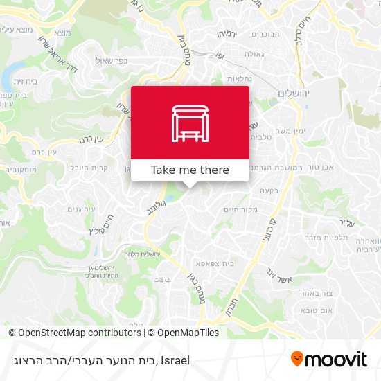 Карта בית הנוער העברי/הרב הרצוג