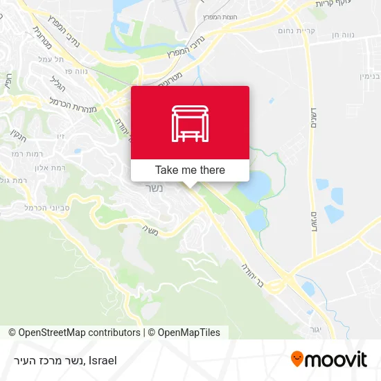 נשר מרכז העיר map