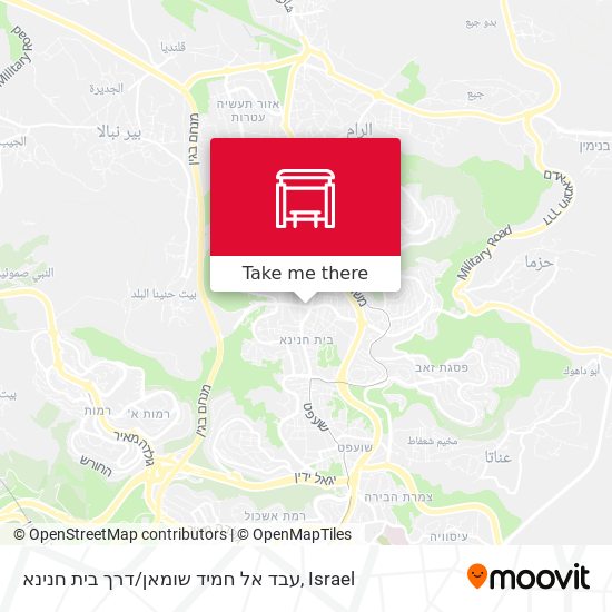 עבד אל חמיד שומאן / דרך בית חנינא map
