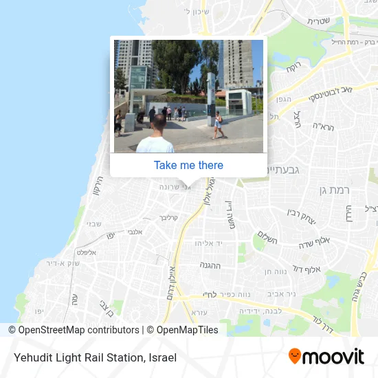 Yehudit Light Rail Station map