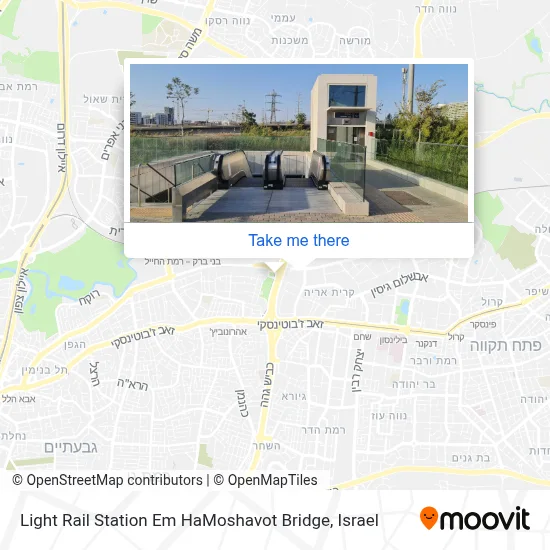 Light Rail Station Em HaMoshavot Bridge map